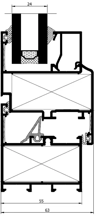 AD 55 izolyasiya edilməmiş dülgərlik sistemi